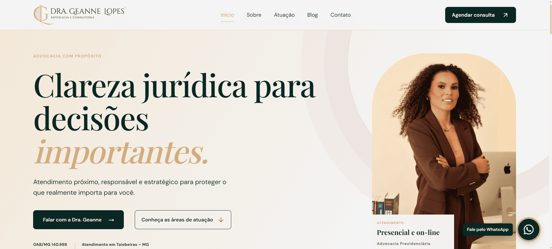 Prévia do site Dra Geanne Lopes